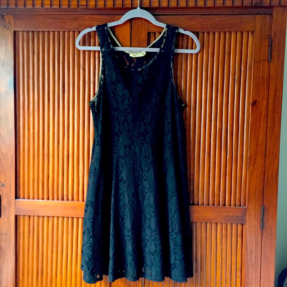 Free people black lace dress